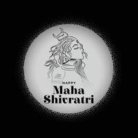 gelukkig maha shivratri festival van heer shiva groet achtergrond vector