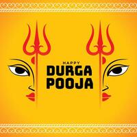 gelukkig durga pooja wensen kaart ontwerp vector