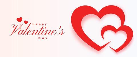 romantisch valentijnsdag dag sociaal media post banier met lief harten vector