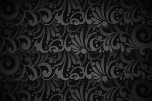 decoratief donker zwart bloemen kunst achtergrond voor modern ontwerp vector