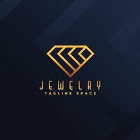 modern stijl sieraden logo sjabloon met diamant icoon ontwerp vector