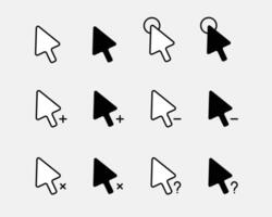 vlak cursor pictogrammen verzameling symbolen vector