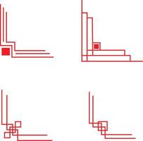 Chinese traditioneel hoek elementen. geïsoleerd Aan wit achtergrond vector