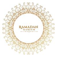 Arabisch mandala stijl Islamitisch Ramadan kareem achtergrond vector