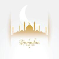 Ramadan kareem cultureel seizoen wit achtergrond vector