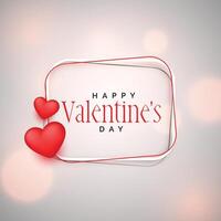 Happy Valentijnsdag achtergrond met 3d harten vector