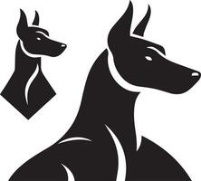 silhouet solide vector icoon reeks van hond, rassen, hond, hond, hond, pup, straathond, huisdier, hondje