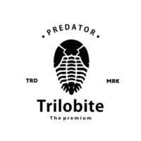 wijnoogst retro hipster trilobiet logo vector schets silhouet kunst icoon