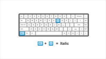vector controle ctrl ik cursief - toetsenbord sneltoetsen - ramen met toetsenbord wit en blauw illustratie en transparant achtergrond geïsoleerd heet
