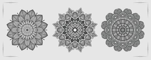 vector luxe mandala sjabloon achtergrond en sier- ontwerp voor kleur bladzijde, groet kaart, uitnodiging, tatoeëren, bloemen mandala.