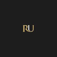 alfabet initialen logo jij, ru, u en r vector