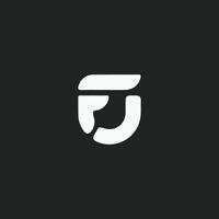 fu en uf brief logo ontwerp sjabloon.fu,uf eerste gebaseerd alfabet icoon logo ontwerp vector