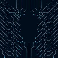 stroomkring bord. abstract technologie achtergrond. moederbord vector illustratie