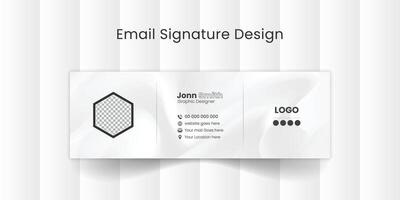 e-mail handtekening sjabloon of e-mail footer en persoonlijk sociaal media Hoes ontwerp. vector