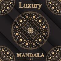 gouden luxe mandala achtergrond ontwerp vector