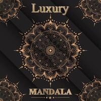 gouden luxe mandala achtergrond ontwerp vector