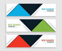 modern web vlak stijl bedrijf banners sjabloon vector