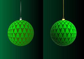 groene kerstballen vector