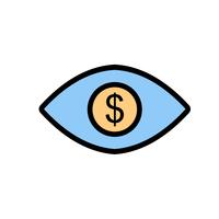 Oog Dollar Vector Icon