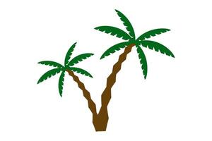 tropisch fabriek in meetkundig stijl. twee palm bomen icoon vector