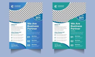 corporate business flyer ontwerp, digitaal marketingbureau premium vector