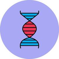 dna lijn gevulde veelkleurig cirkel icoon vector