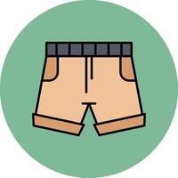 shorts lijn gevulde veelkleurig cirkel icoon vector