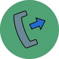 telefoon telefoontje lijn gevulde veelkleurig cirkel icoon vector