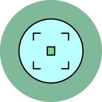 focus lijn gevulde veelkleurig cirkel icoon vector