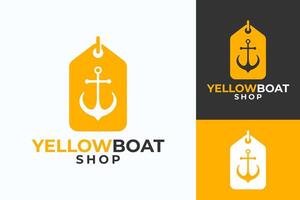 vector schip anker pier winkel verkoop logo ontwerp