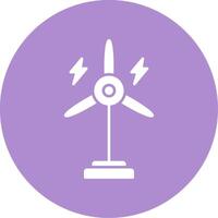 eolic turbine glyph cirkel icoon vector