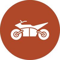 motorcross glyph cirkel icoon vector