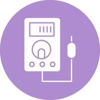 voltmeter glyph cirkel icoon vector