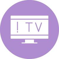 TV glyph cirkel icoon vector