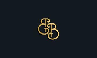 luxe mode eerste letter bb-logo. vector