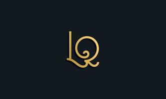 luxe mode eerste letter lq logo. vector