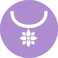 bloem ketting glyph cirkel icoon vector