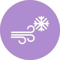 sneeuwstorm glyph cirkel icoon vector