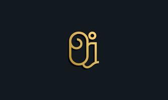 luxe mode eerste letter oi logo. vector