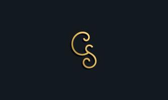 luxe mode eerste letter cs-logo. vector
