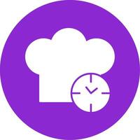 keuken timer glyph cirkel icoon vector