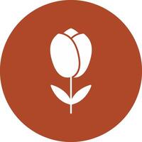 tulp glyph cirkel icoon vector