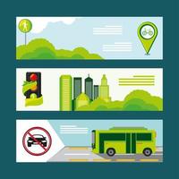 ecologische transportbanner vector