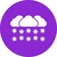 sneeuwen glyph cirkel icoon vector