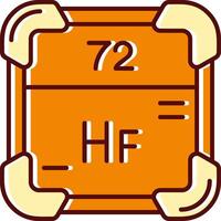 hafnium gevulde gleed uit retro icoon vector