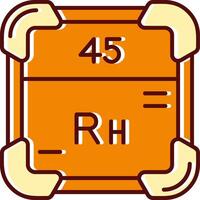 rhodium gevulde gleed uit retro icoon vector