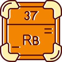 rubidium gevulde gleed uit retro icoon vector