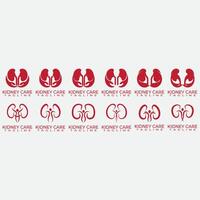 verzameling van nier logos vector