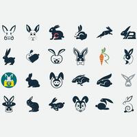 verzameling van konijn logos vector