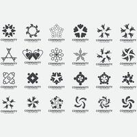 verzameling van abstract gemeenschap logos vector
